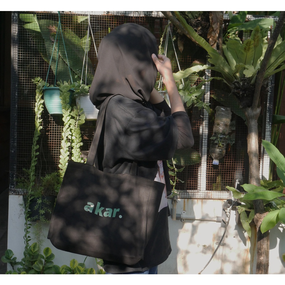 Totebag Tas Bahu Wanita Tas Kanvas Tas Ngampus Tas Tekolah Tebal Kanvas Premium