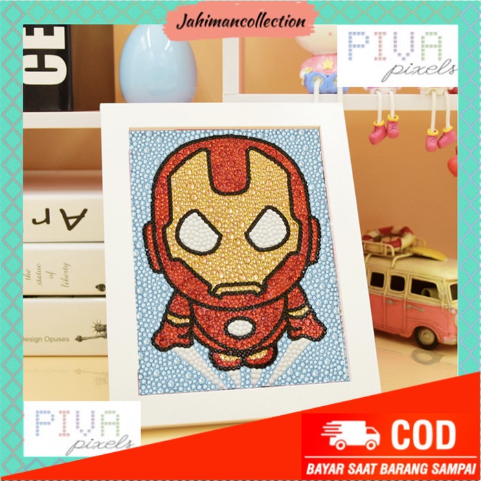 

✨ BISA COD ✨ Pajangan Hobi Mainan Anak Diamond Painting DIY Lukisan Kreatif - Tanpa Bingkai, Ironman