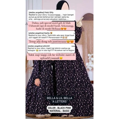 Bella Letters Black Pink by Atelier Angelina