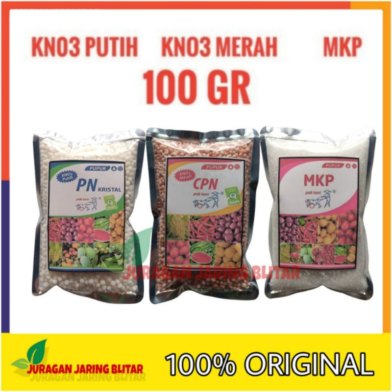 Pupuk KNO3 Putih - KNO3 Merah - MKP Pak Tani  100 gr