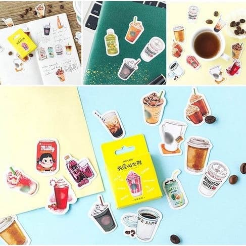 Label Sticker - A Glass of Drink (46pcs)