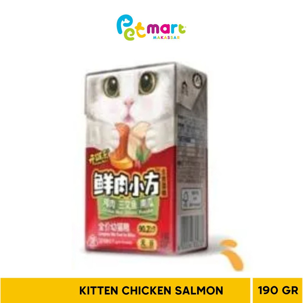 Makanan Kucing Kitchen Flavor Wet Cat Kitten Chicken Salmon 190 Gr