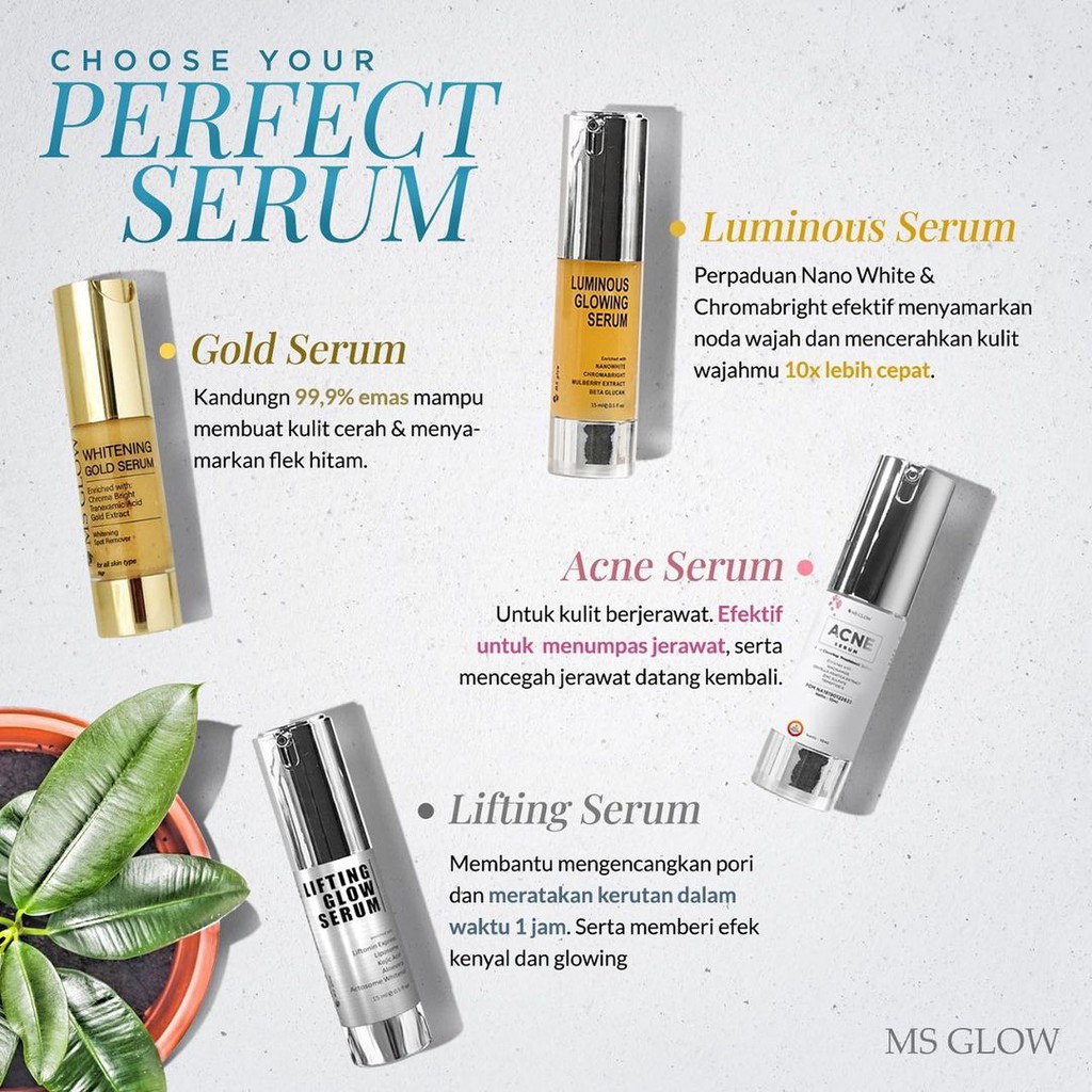 MS glow Paket wajah  &amp; Serum Wajah MS glow
