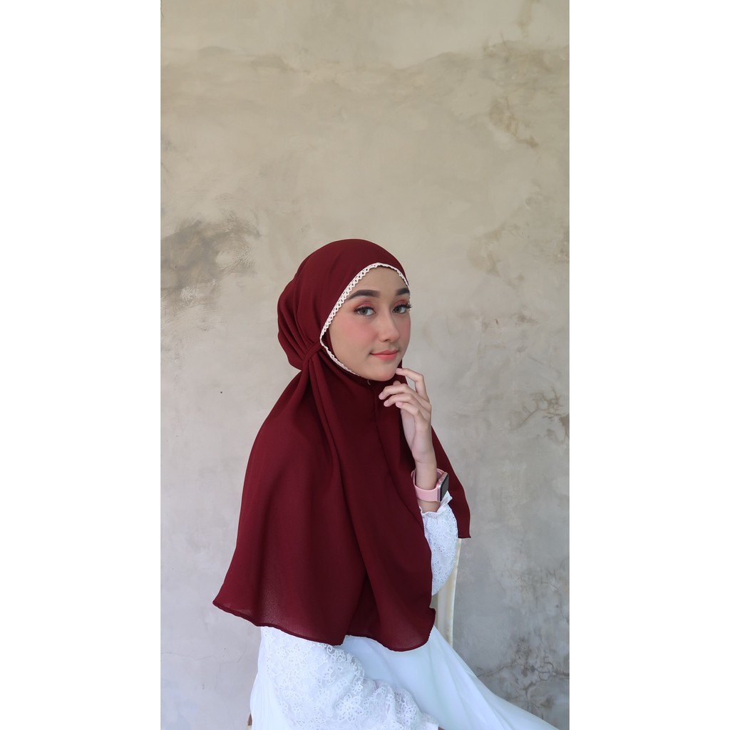  Jilbab  Bergo  Renda Maryam  Diamon Warna  II Shopee Indonesia