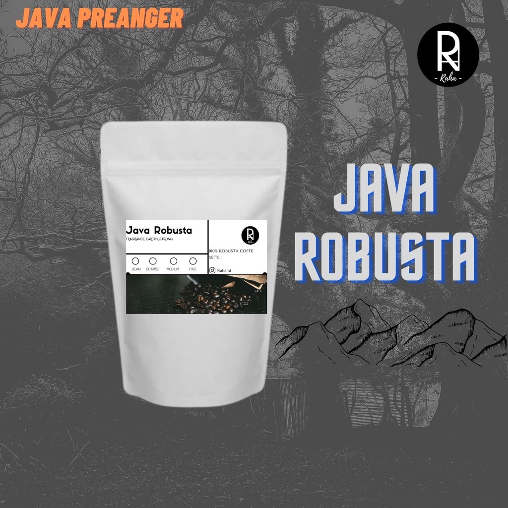 

KOPI JAVA ROBUSTA 100gr ROASTED BEAN/ BUBUK KOPI