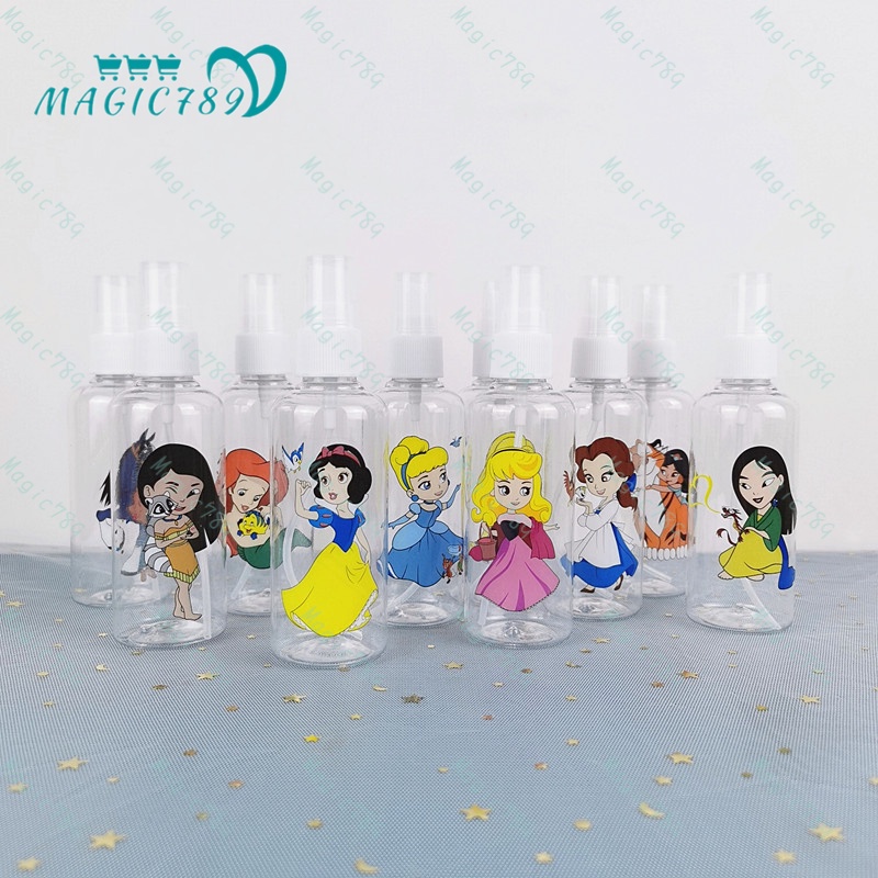Magic789 Princess Alice Cinderella Snow White Spray Bottle Plastic Cartoon Travel Size Bottles 100ML