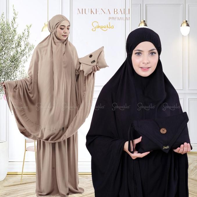 Mukena Bali Dewasa Jumbo Polos Sakeena Premium