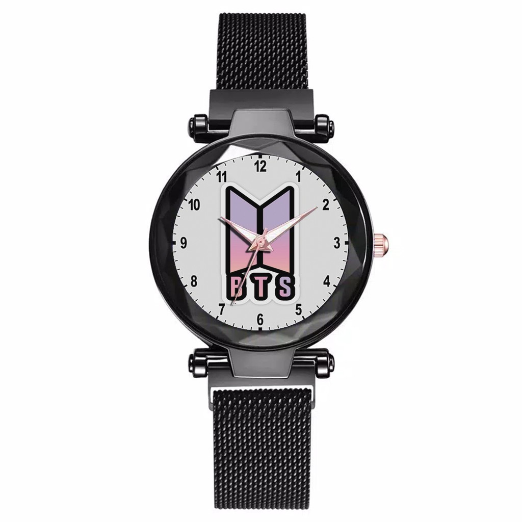 Jam Tangan Wanita Custom - KPOP BTS Free Box &amp; Batre Cadangan 2
