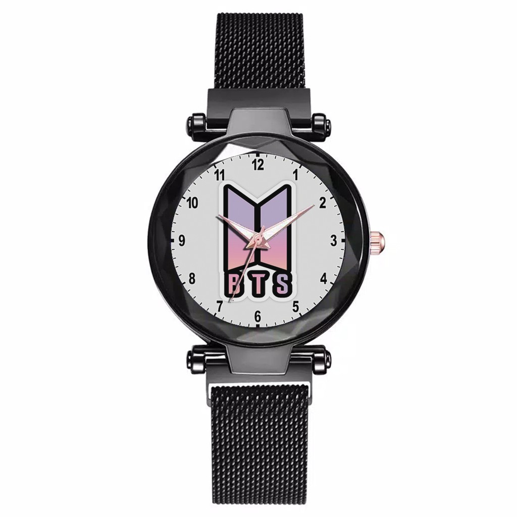 Jam Tangan Wanita Custom - KPOP BTS Free Box &amp; Batre Cadangan 2