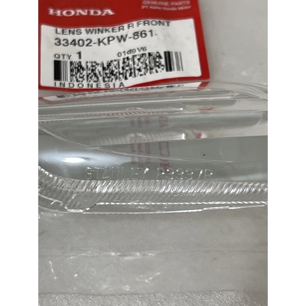 Lensa Mika kaca sen Depan Lampu Reting Ritting Kanan HONDA Kirana 125 ORIGINAL 33402-KPW-861 Distrib