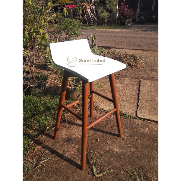 KURSI BAR KAYU JATI | KURSI BAR MINIMALIS