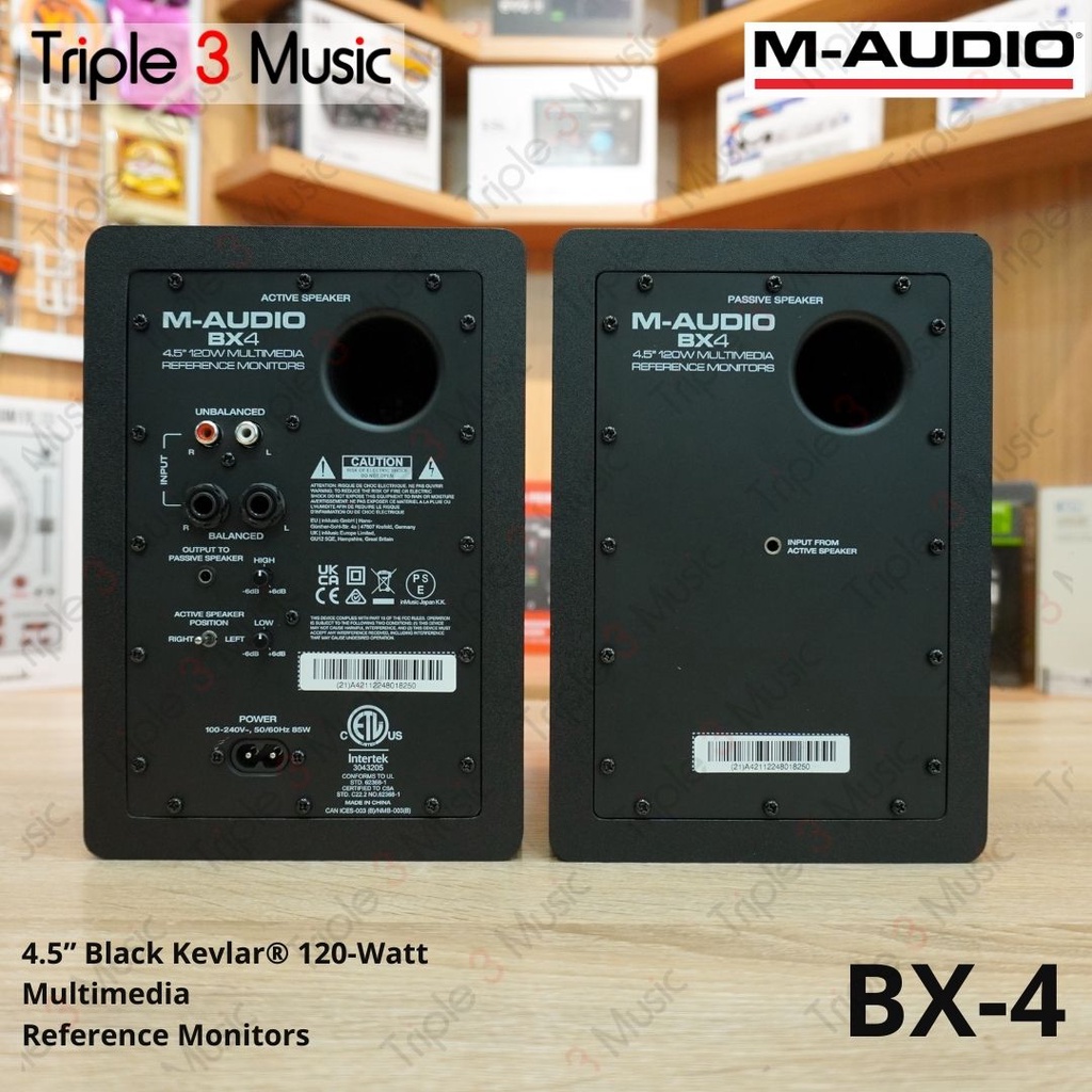 M-AUDIO BX4 BX-4 4.5 inch Pair Speaker Monitor Flat Original