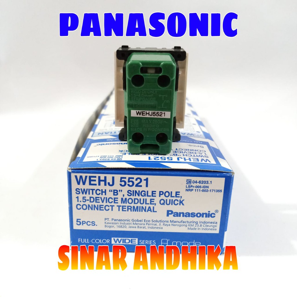 MATA SAKLAR SEDANG 1 ARAH 1.5 DEVICE PUTIH A MODE PANASONIC WEHJ 5521