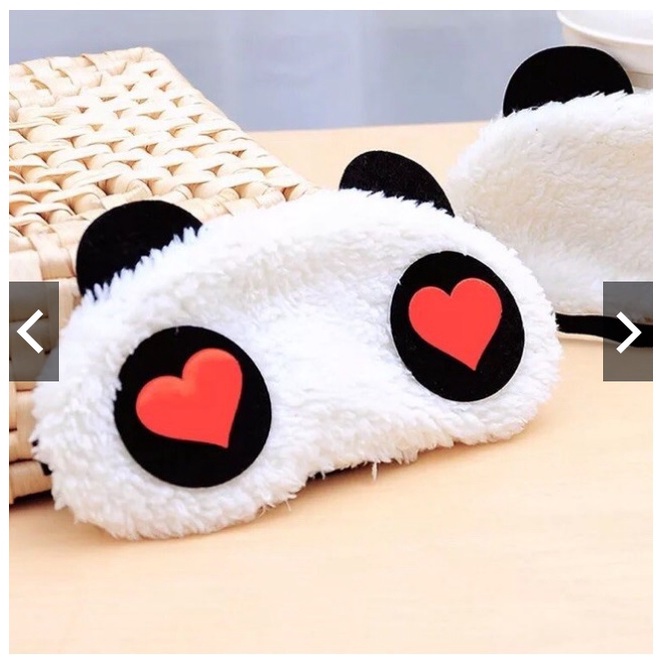 Penutup Mata Tidur Karakter Panda / Eye Cover Cute Panda / Sleeping Eye Panda Lucu