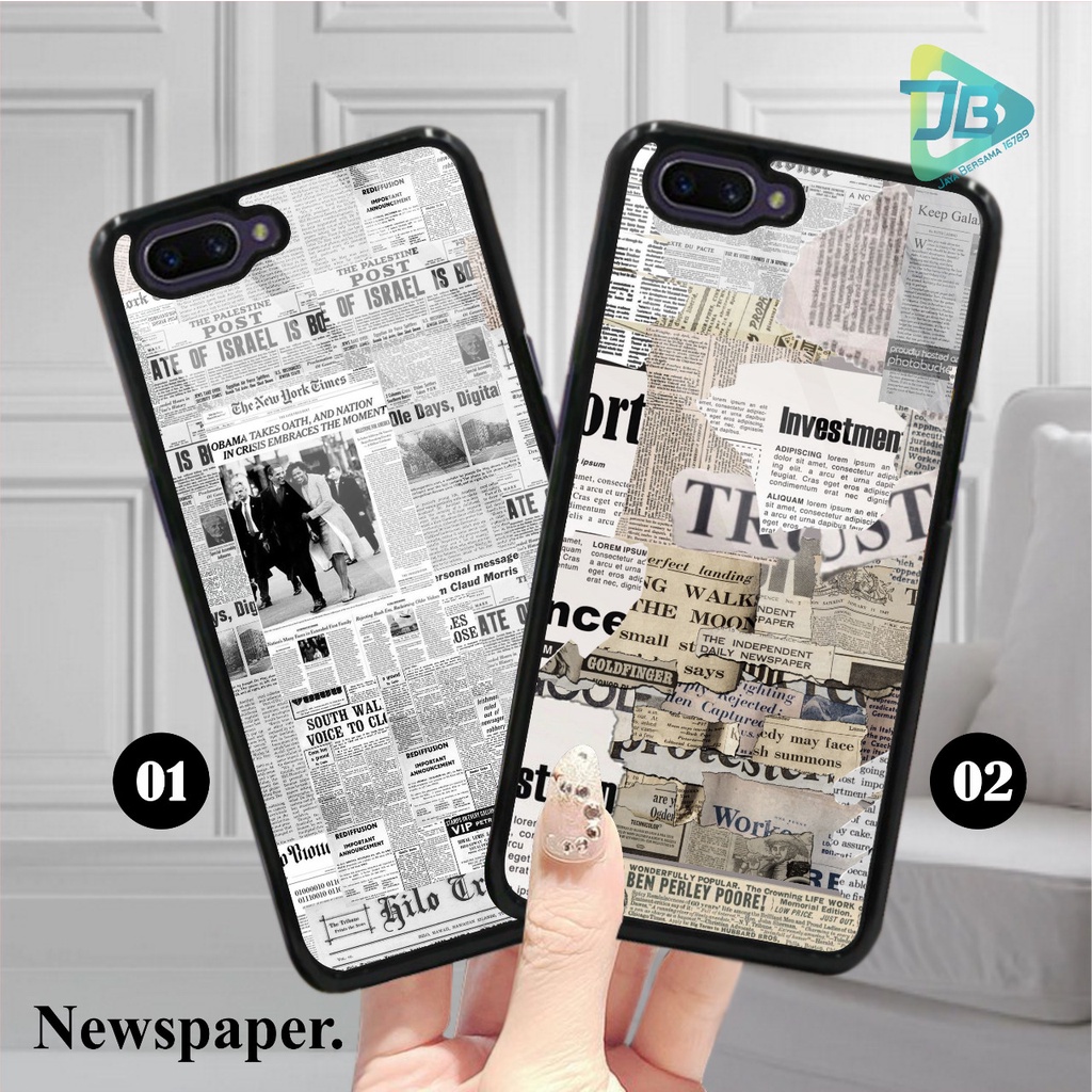 HARDCASE 2D GLOSSY NEWSPAPER OPPO VIVO XIAOMI SAMSUNG REALME IPHONE ALL TYPE JB4707