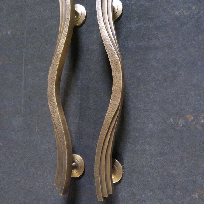 Handle Pintu Kuningan / Brass Door Pull - Kipas 02 Asli Kuningan