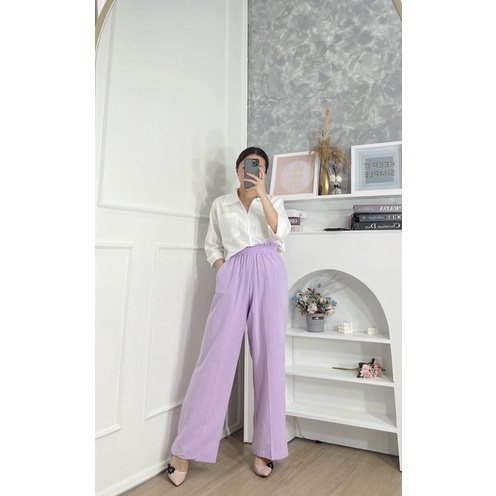 PRANA COLLECTION || Madeline Crop & Cullotes Set-Lilac