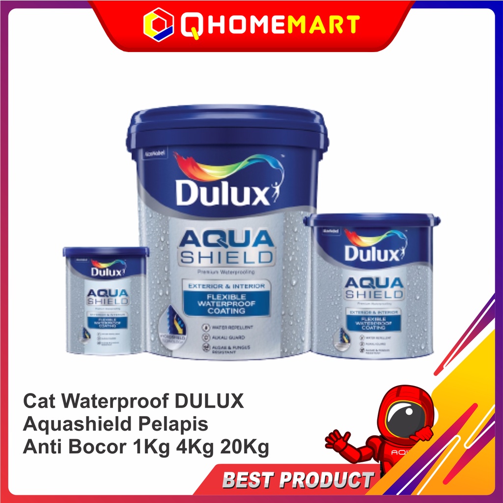 Cat Tembok Dulux Aquashield Cat Pelapis Anti Bocor  Waterproof 1kg 4kg 20kg