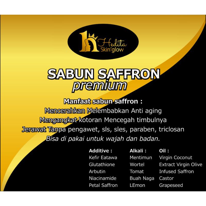 SABUN SAFFRON PREMIUM BY HEDITA SKIN'GLOW