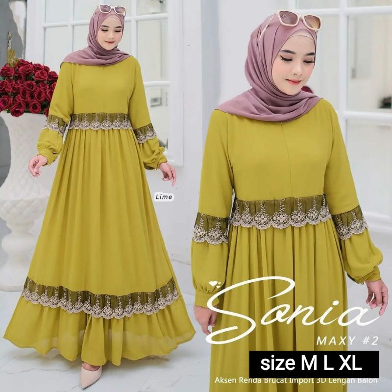 PROMO !! GAMIS SANIA MAXY || GAMIS RENDA IMPORT BEST SELLER || GAMIS SANIA CERUTY BABYDOLL FULL FURING TERLARIS