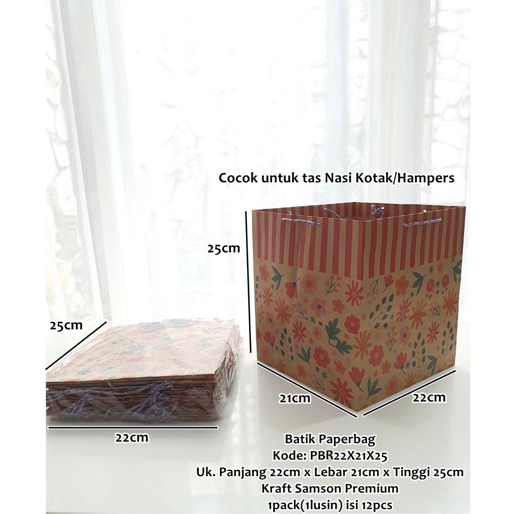 

Paperbag Batik Souvenir Tas Kertas Paper Bag Dus Box Nasi Kotak Dos Goodie Bag Ultah