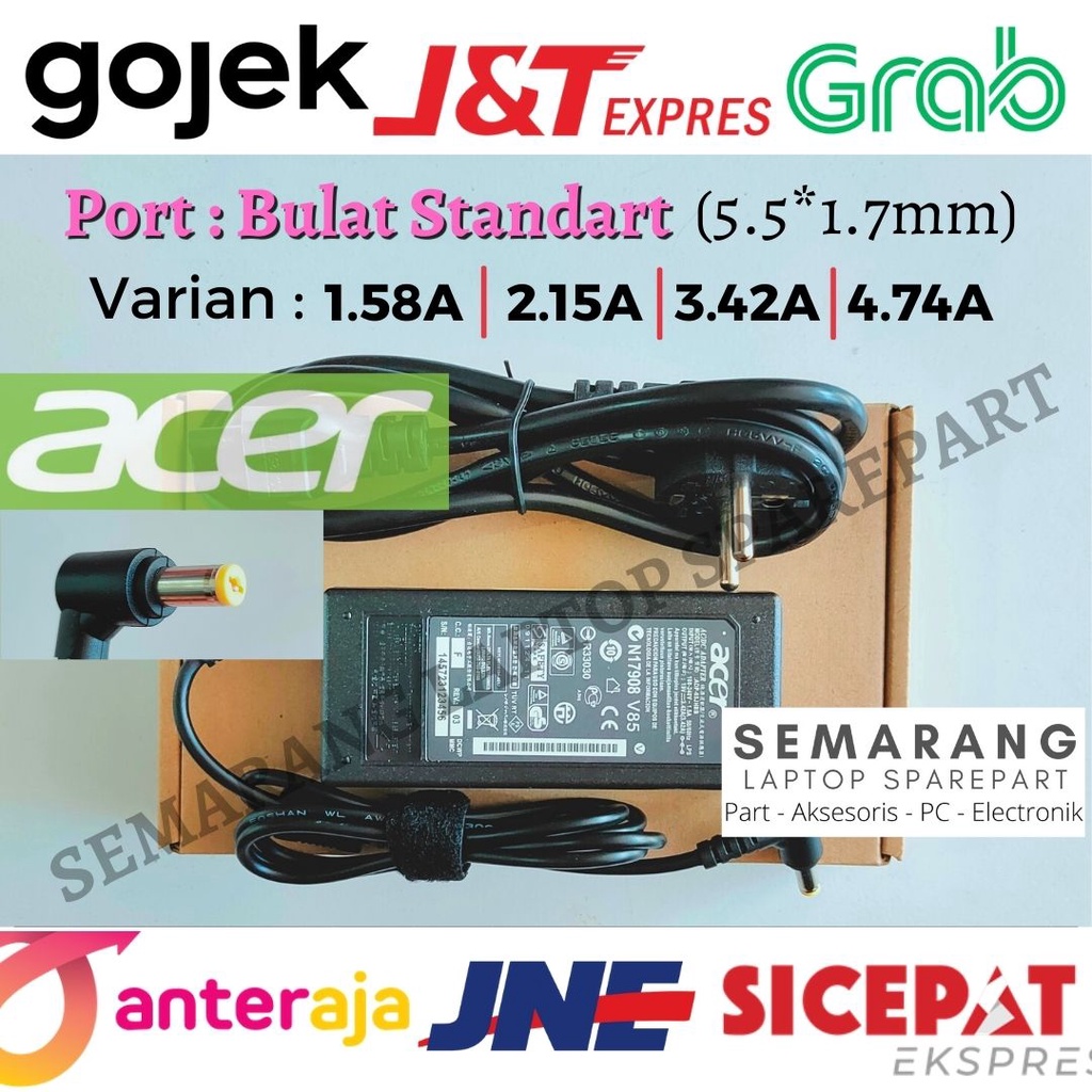 NEW CHARGER ACER Aspire One V5-171 V5-132P Cas Adaptor Netbook Mini Baru