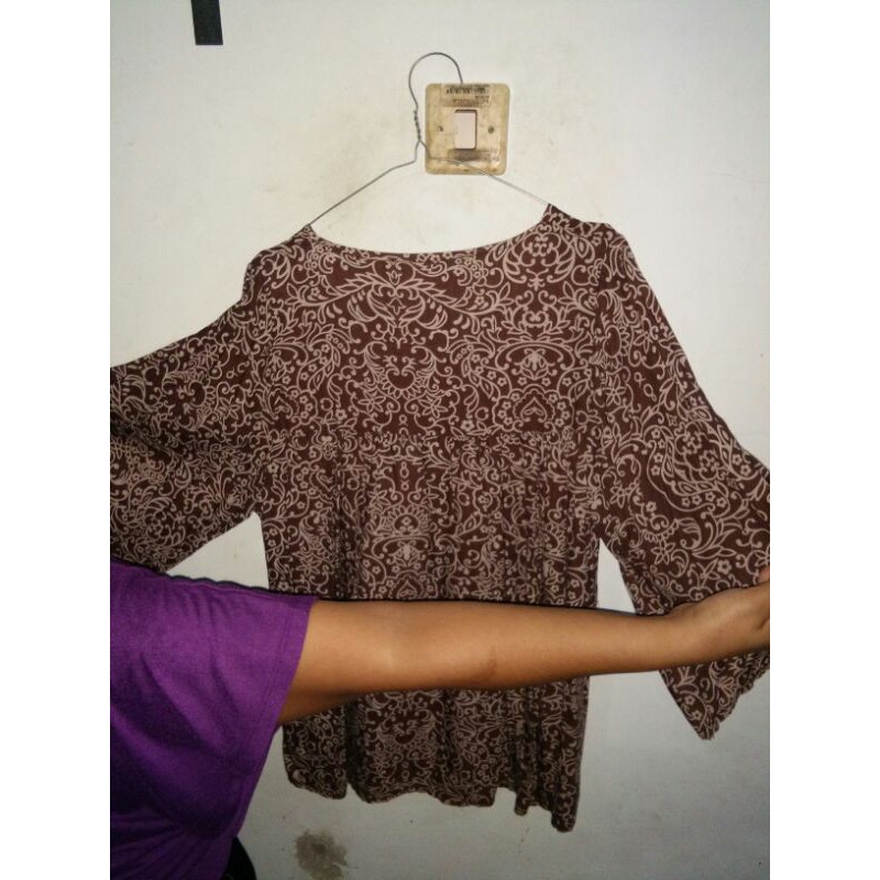 blouse batik XL preloved