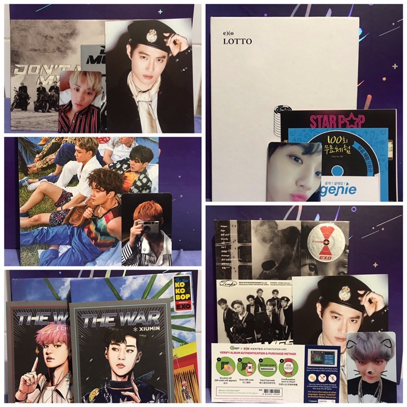 [WTS WTT] EXO ALBUM PHOTOCARD PC CHANYEOL BAEKHYUN XIUMIN CHEN LOTTO KOKOBOP DMUMT FULLSET SEALED