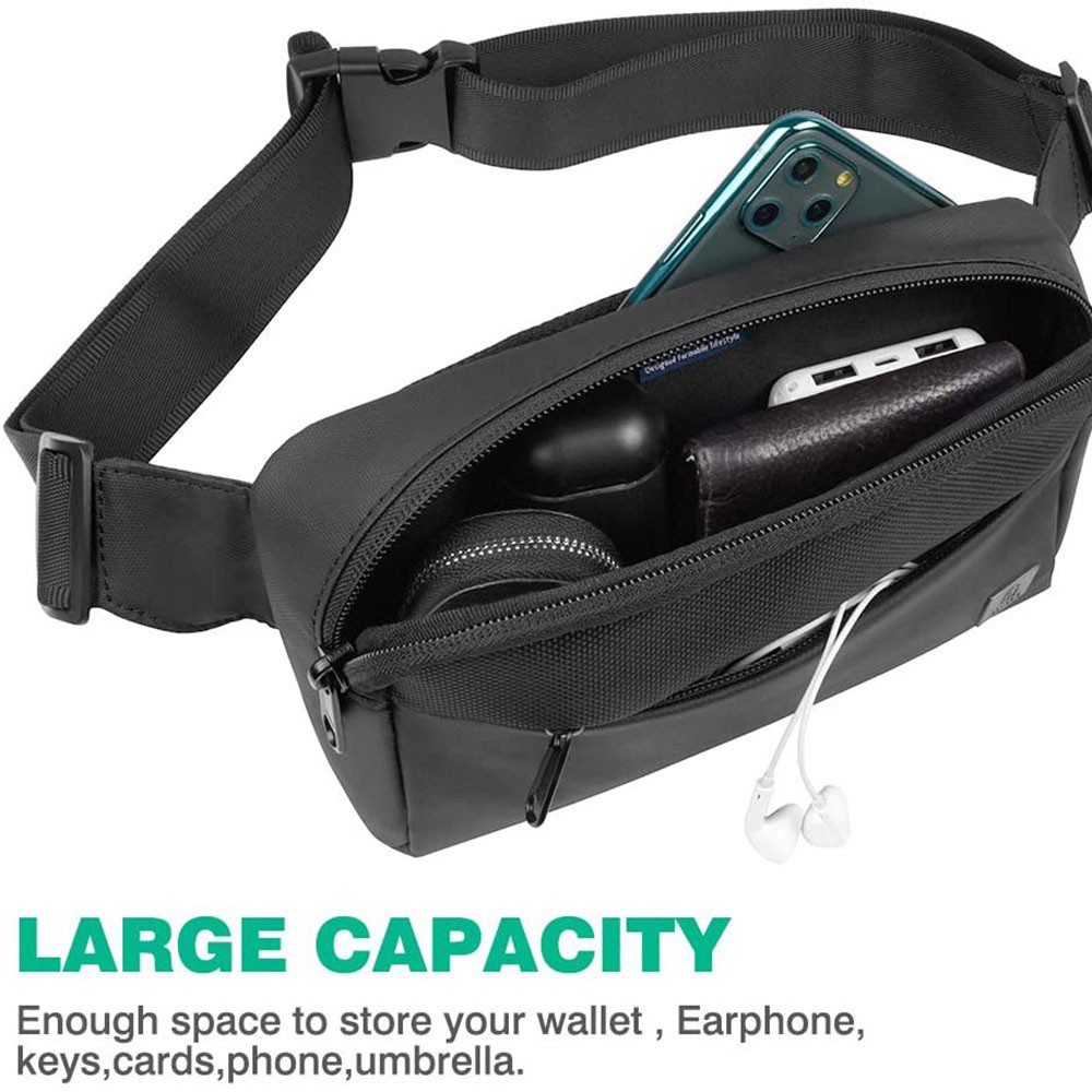 WIWU METRO MATE - Multifunctional Waterproof Slim Travel Waist Bag