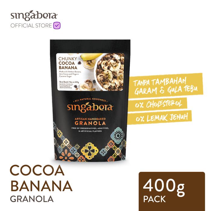 

Jual Singabera Granola / Chunky Cocoa Banana (Pisang Coklat) - 400G