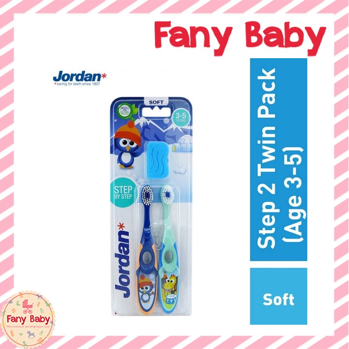 JORDAN ORAL CARE KIDS STEP 2 TWIN SOFT [ 3-5 YEARS ]