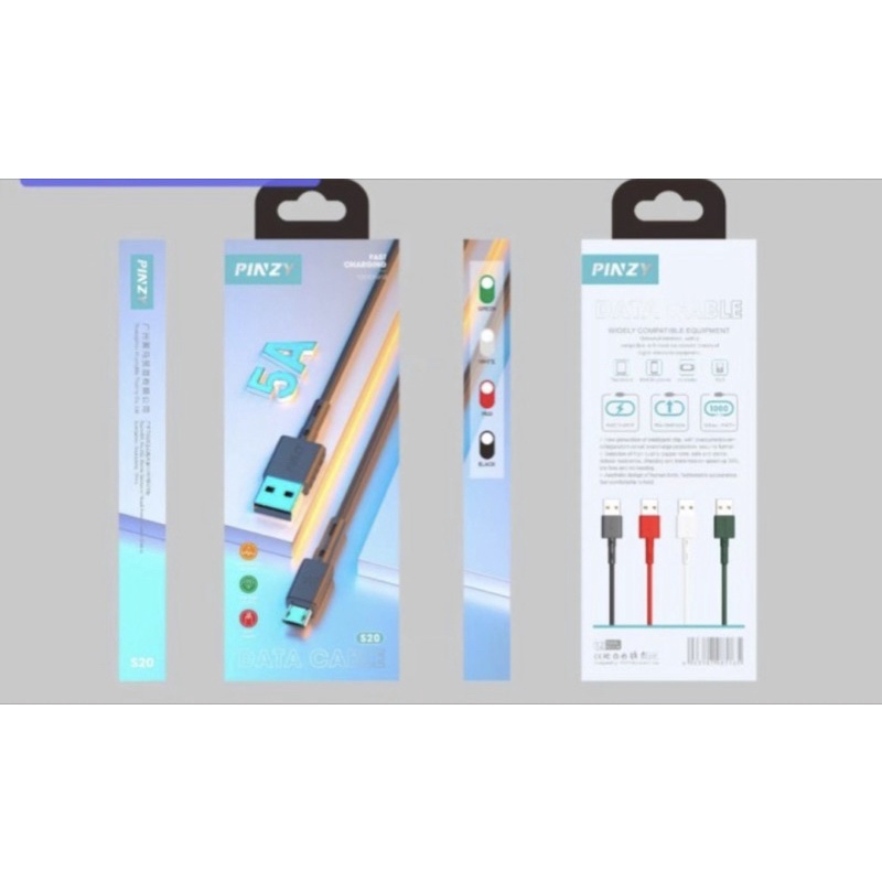 Kabel Data PINZY S20 Micro USB Support Fast Charging Panjang 1 Meter - Kabel charger fast charging S20