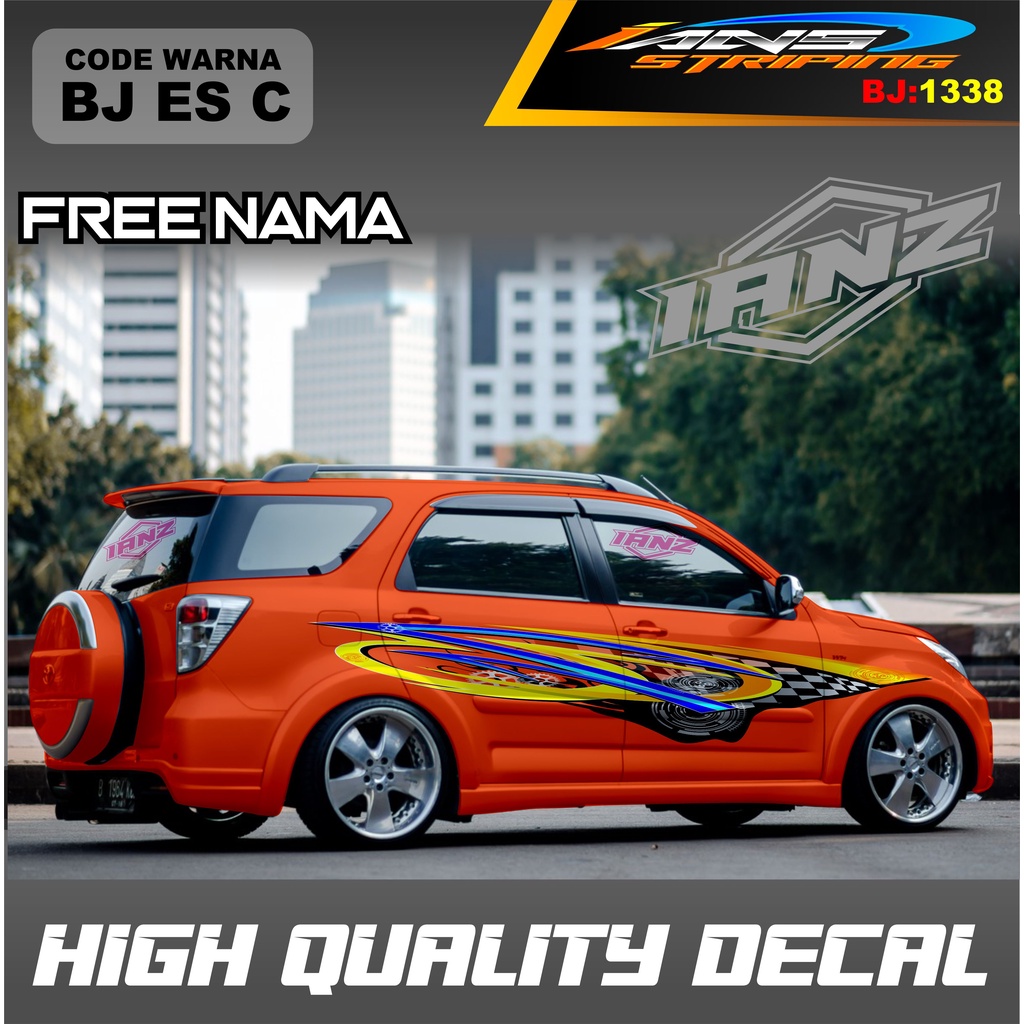 DECAL STIKER MOBIL TERIOS NEW DESAIN / STIKER DECAL MOBIL AVANZA XENIA PAJERO INNOVA DLL