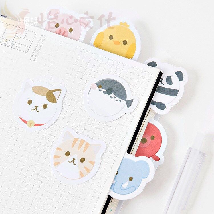 imoda 45pcs / Kantong Stiker Motif Kartun Hewan Lucu Untuk Dekorasi Diary / Jurnal / Scrapbook Diy-2