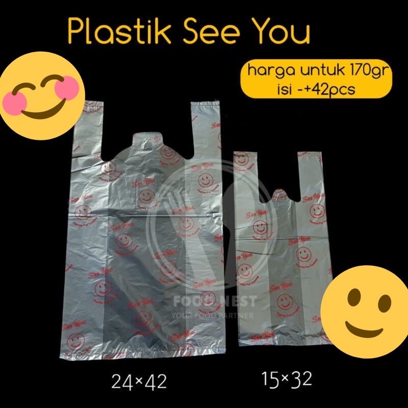 PLASTIK SEE YOU KRESEK PLASTIK OLSHOP DOFF BUTEK SEE YOU SMILE KANTONG KRESEK