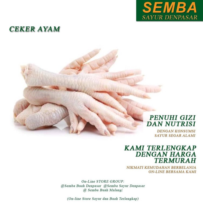 

CEKER AYAM DENPASAR BALI DAGING HALAL lauk sayuran sembako bumbu food makanan murah fresh