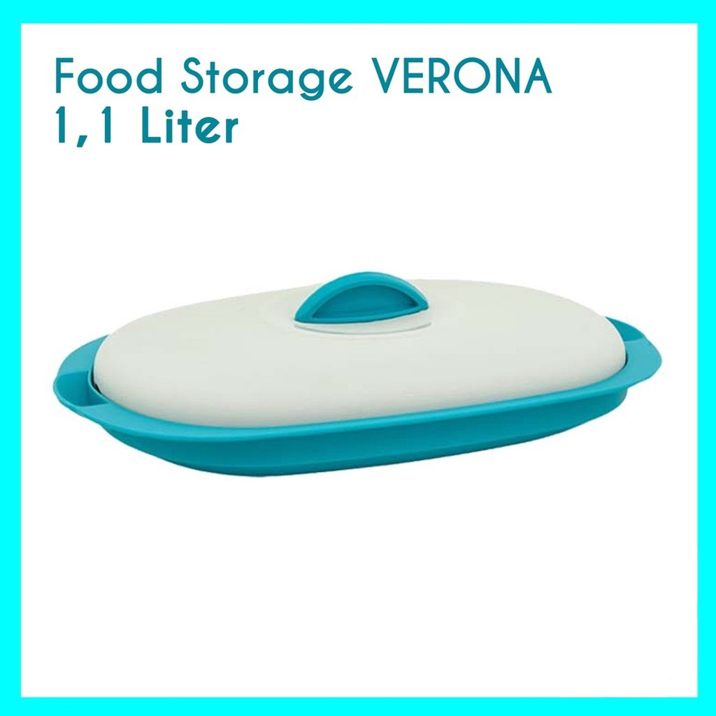 Wadah Saji Makanan - Tempat Sayur - Food Storage Verona Greenleaf Kotak Makanan Lonjong 1.1 Liter GL7693