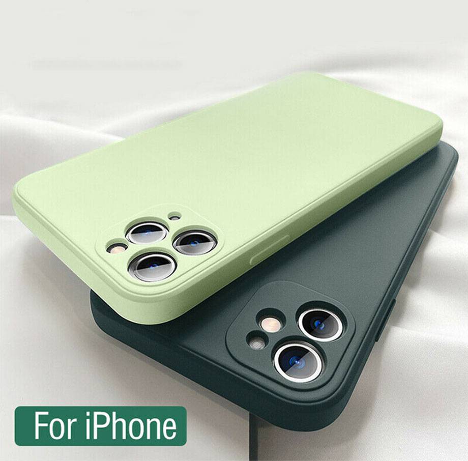 Soft Case Bahan Silikon Warna Permen Untuk Iphone 12 11 Pro Max Mini Xs X Xr 6 7 8 Plus Se