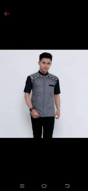 Bswart Batik Hrb026 Kenongo Hem Pendek Padi Pekalongan M L Xl Batik Pria Murah Modern Grosir