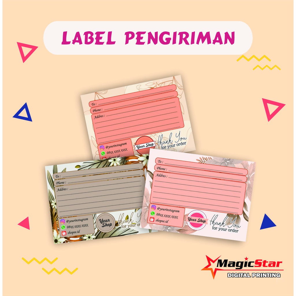 LABEL PENGIRIMAN STIKER HVS / FRAGILE HVS / STIKER BONTAK HVS CROMO