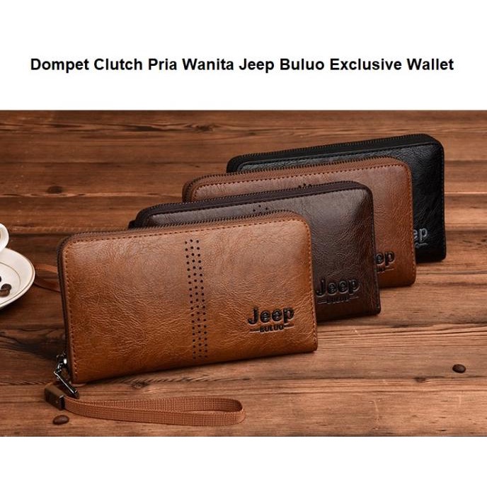 Tas Wanita W111 Dompet Kulit Clutch Pria Wanita Jeep Buluo Exclusive Wallet