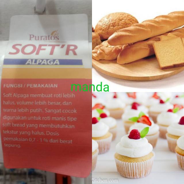 

Puratos soft alpaga penghalus, pengembang, pemutih roti cake 100 gram