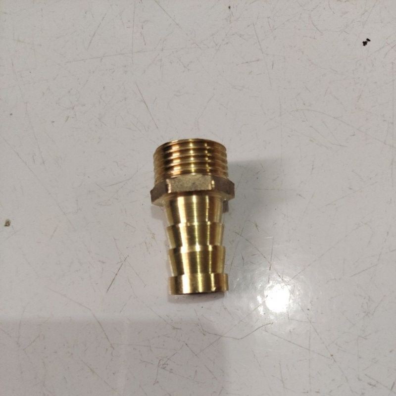 nepel selang drat luar 1/2x1/2 Kuningan/ nepel selang 1/2x1/2 drat luar kuningan