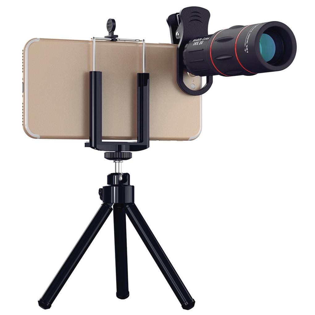 Apexel lensa Teleskop Monokuler Optik zoom 18X HD Dengan Klip Untuk iPhone