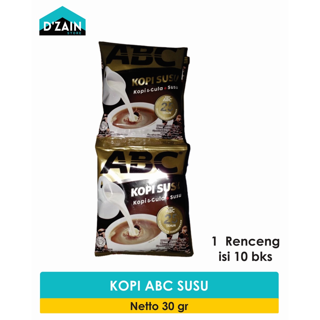 

Kopi ABC Susu 1 renceng - isi 10 bks