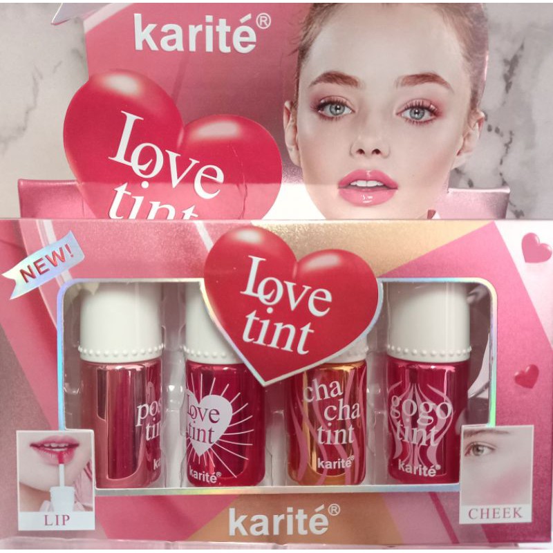 LIP TINT KARITE LIQUID LOVE TINT 1PAK ISI 4PCS NO.68097-47