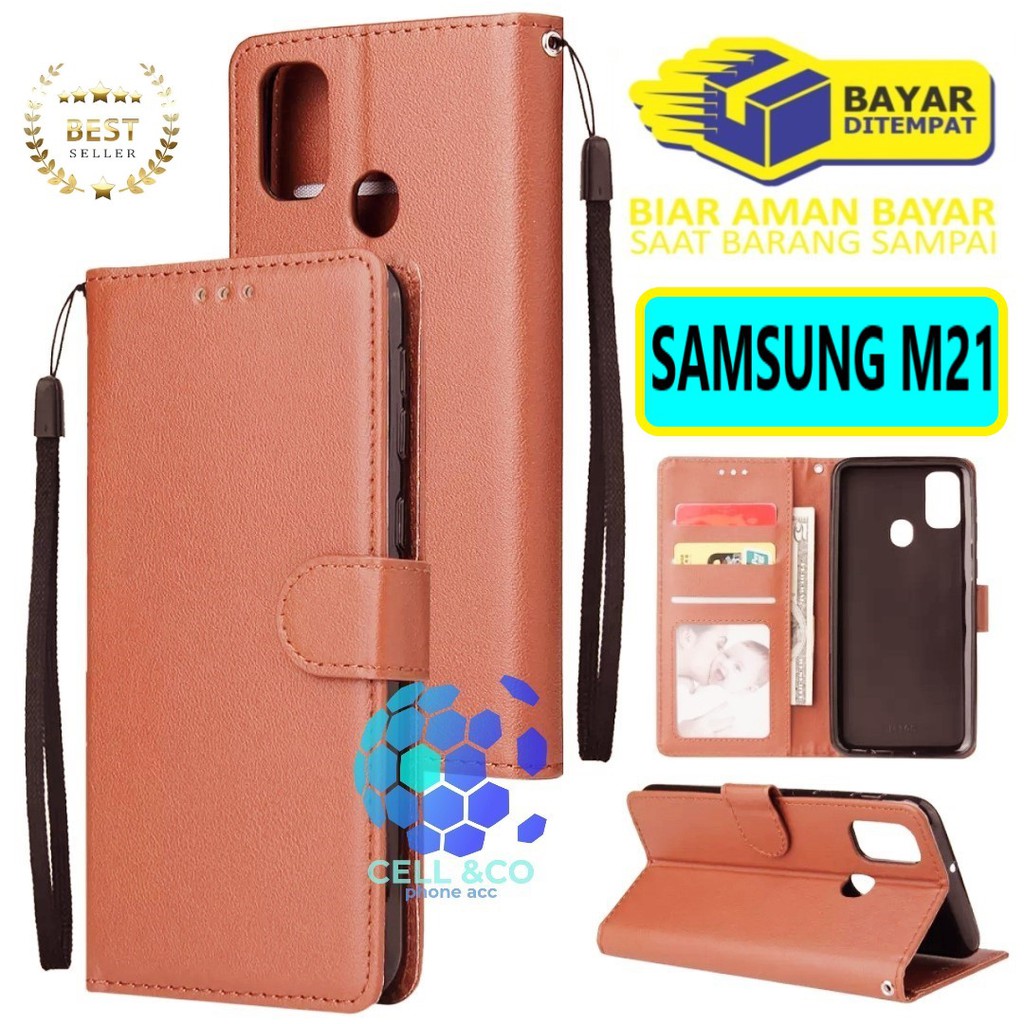 Flip cover SAMSUNG M21 Flip case buka tutup kesing hp casing hp flip case leather wallet