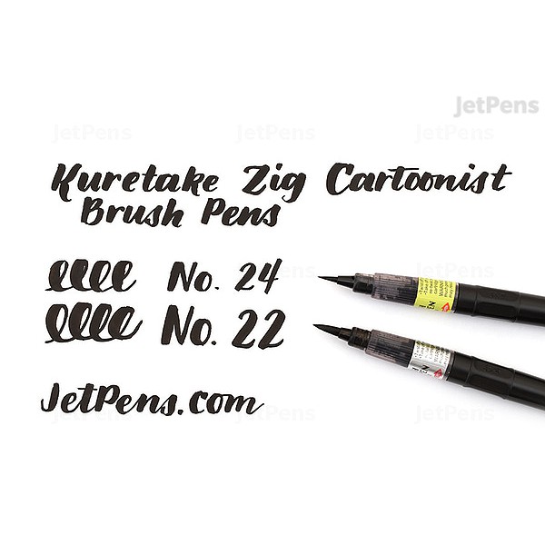 Kuretake ZIG Cartoonist Brush Pen No. 24 - Small - Black