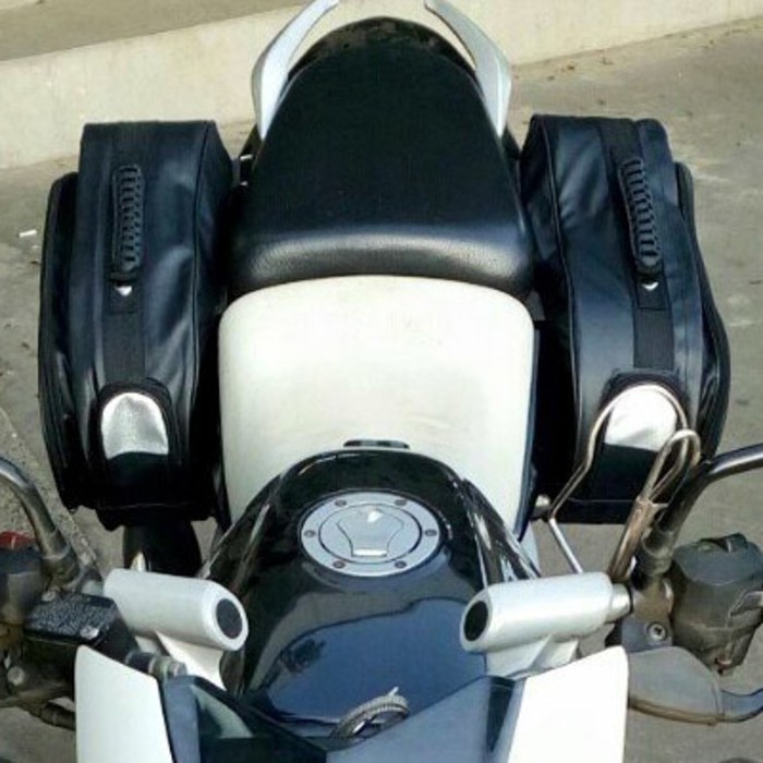Tas Samping Motor Side Bag oval Touring Back Box Biker