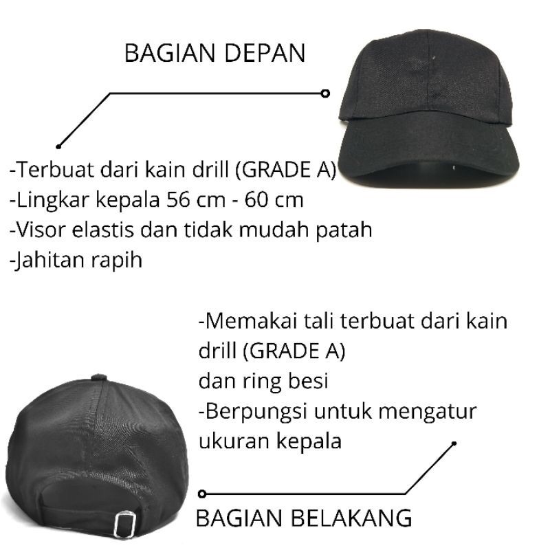 Topi Baseball cap Abjad Huruf Teks Alphabet Premium Quality Distro Clothing Baseballcap